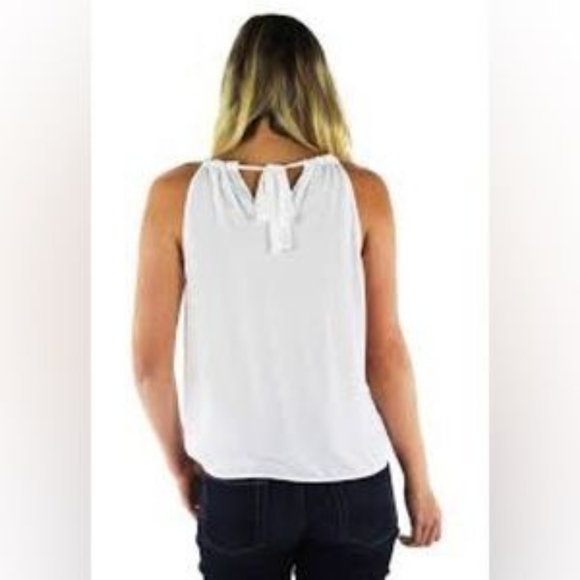 BcbgMaxAzria top tie back at neck, new, worn 2x - Picture 2 of 4